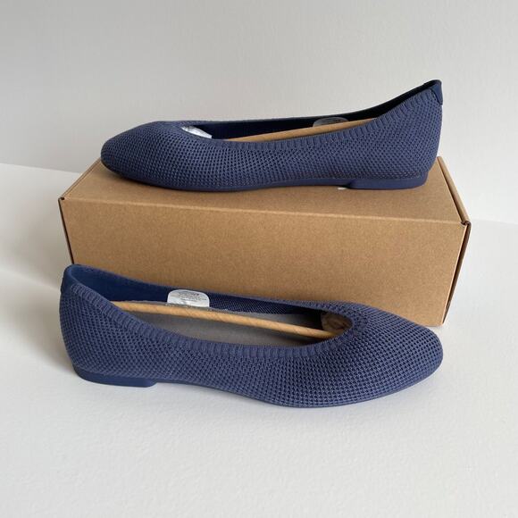 Allbirds Tree Breezers Ballet Flats Blue Women's Size 9.5 Comfort Casual New Box - Picture 3 of 9